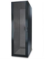 картинка Шкаф напольный 19", 42U, (600х1012х2055), дверь-стекло, задняя дверь-металл с перфорацией, черный от магазина Интерком-НН