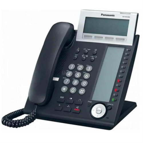 картинка Panasonic KX-DT346RUB-RB цифровой системный телефон 24 кнопки с индикацией, черный Б/У от магазина Интерком-НН