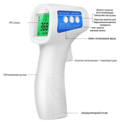 картинка Cofoe KF-HW-001 бесконтактный инфракрасный термометр для измерения температуры от магазина Интерком-НН фото 2