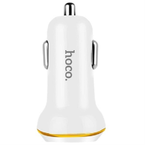 картинка Hoco Z1 автомобильное зарядное устройство с 2 USB выходами (2100mAh), белый для iPhone 5/6/6Plus/7 от магазина Интерком-НН фото 2