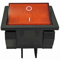картинка Переключатель клавишный 131H красный с подсветкой ON-OFF 16A 250VAC от магазина Интерком-НН