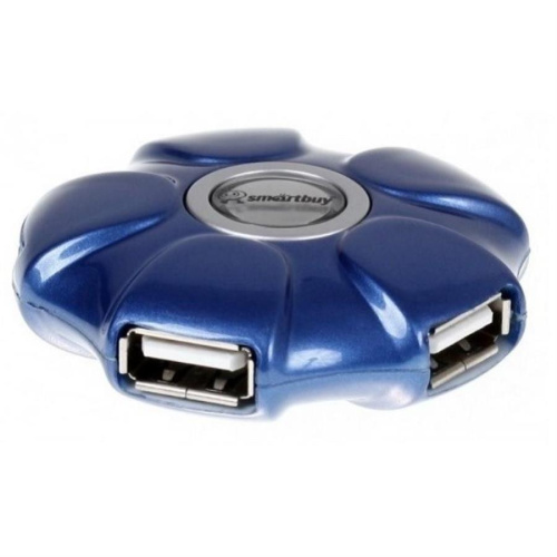 картинка Smartbuy SBHA-143-B Разветвитель на 4 порта USB hub 2.0, голубой от магазина Интерком-НН фото 2