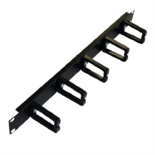 картинка Органайзер кабельный 19", 1U, металлический, 5 пластиковых колец, черный "SB" от магазина Интерком-НН фото 2