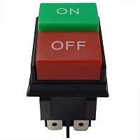 картинка Переключатель QY604-201N-B (131G) кнопочный ON-OFF  30A 250VAC для электроинструмента от магазина Интерком-НН