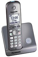 картинка Panasonic KX-TG6711RUM - Беспроводной телефон DECT (радиотелефон) , цвет: серый металлик  от магазина Интерком-НН