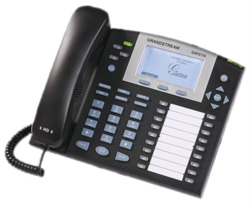 картинка GXP-2110 IP-телефон Grandstream 2xEthernet 10/100 Мб/с, PoE, SIP, HD audio, БП от магазина Интерком-НН фото 2