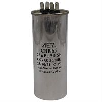 картинка Пусковой конденсатор CBB65 55мкф, 450 В для кондиционера в металлическом корпусе от магазина Интерком-НН
