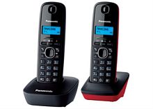 картинка Panasonic KX-TG1612RU3 - Беспроводной телефон DECT (радиотелефон) , цвет: Серый/красный (RU3)  от магазина Интерком-НН