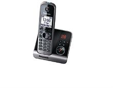 картинка Panasonic KX-TG6721RUB - Беспроводной телефон DECT (радиотелефон) с автоответчиком, цвет: черный  от магазина Интерком-НН