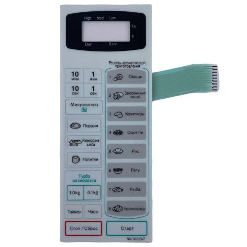 картинка Panasonic F630Y5Q60HZP Сенсорная панель на русском для СВЧ (микроволновой печи) NN-S553WF ZPE белый от магазина Интерком-НН фото 4