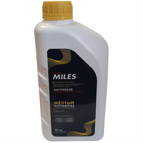 картинка Miles AFYR001 антифриз готовый G12/G12+ желтый (-40°C) (1кг)  от магазина Интерком-НН
