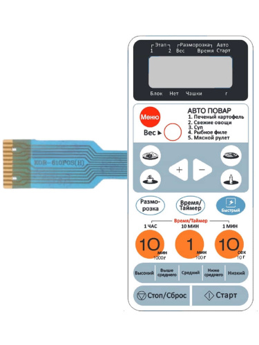 картинка Daewoo KOR-610P0S (3518511400, 3518512300) Сенсорная панель для свч KOR-610POS, KOR-610POS1 от магазина Интерком-НН фото 3