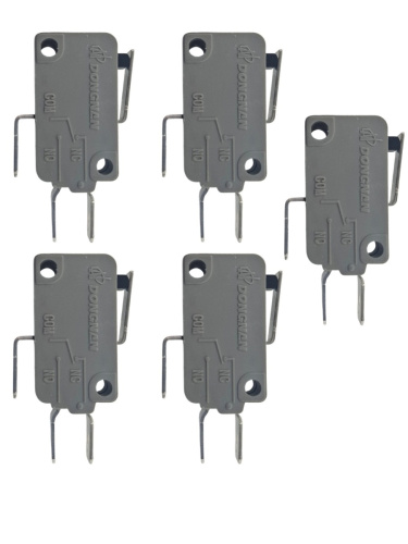 картинка Микропереключатель 5 шт. Dongnan KW3A-16Z1-A200 3-х контактный 16(4)A 250V с рычагом 14мм от магазина Интерком-НН