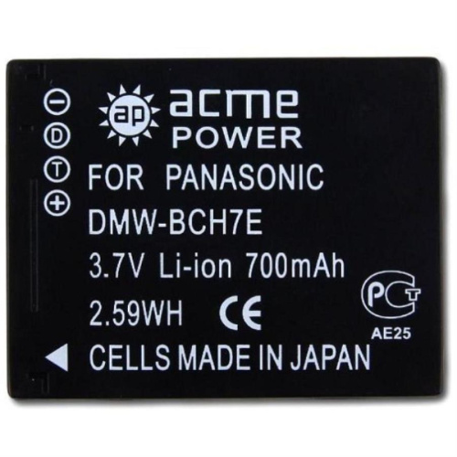 картинка AcmePower DMW-BCH7 Аккумулятор Li-ion 3.7 V, 700 mAh для фотокамер Panasonic от магазина Интерком-НН фото 3