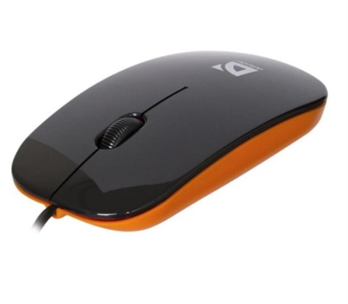 картинка Defender NetSprinter (52444) MM-440 Мышь проводная, 3 кнопки, черно-оранжевая от магазина Интерком-НН