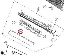 картинка Panasonic CWE241144 (CWE241292) Шторка внутреннего блока кондиционера CS-PA7DKD, CS-PC7DKD от магазина Интерком-НН