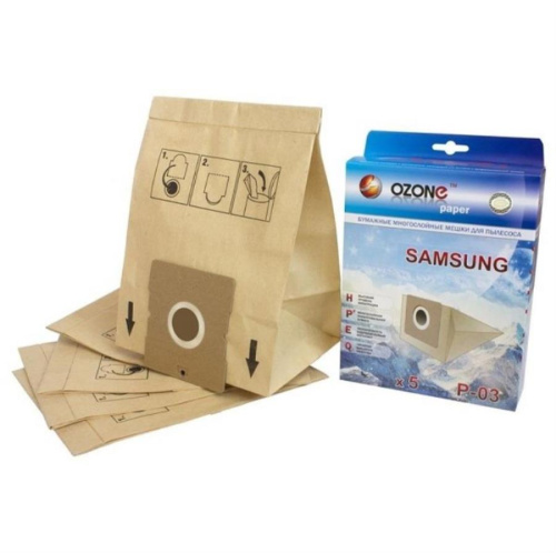 картинка Ozone paper P-03 оригинальные бумажные мешки-пылесборники (уп. 5 шт.) от магазина Интерком-НН