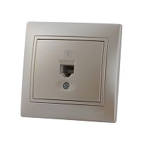 картинка Розетка телефонная LEZARD MIRA жемчужно-белый перламутр 701-3030-137 от магазина Интерком-НН