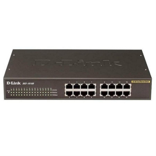 картинка D-Link DES-1016D БУ Неуправляемый коммутатор с 16 портами 10/100BASE-TX  от магазина Интерком-НН