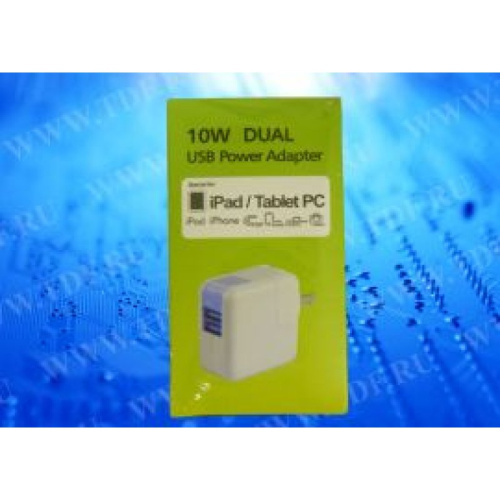 картинка Сетевое ЗУ с 2 USB портами  DF-PG0502U 1AB от магазина Интерком-НН