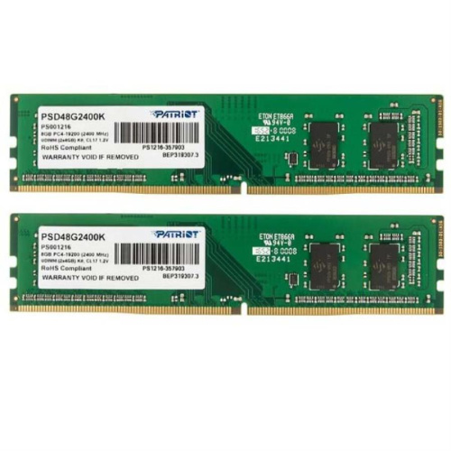 картинка Модуль памяти PATRIOT PSD48G2400K DDR4 - 2x 4ГБ 2400, DIMM, Ret от магазина Интерком-НН