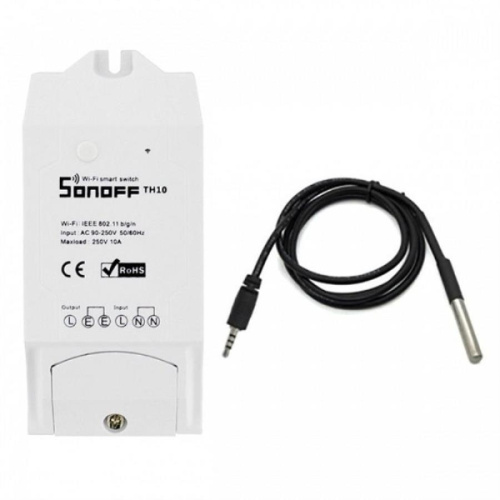 картинка Sonoff TH10 Smart-переключатель с датчиком влажности управление по Wi-Fi   от магазина Интерком-НН