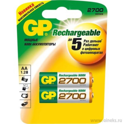 картинка Упаковка аккумуляторов 6шт GP 270AAHCHPBB5-2P6 2700mAh AA  от магазина Интерком-НН фото 2