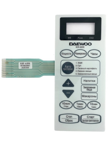 картинка Daewoo 3518520960 KOR-63DB0S(W) Сенсорная панель микроволновой печи (СВЧ) KOR-63DB от магазина Интерком-НН