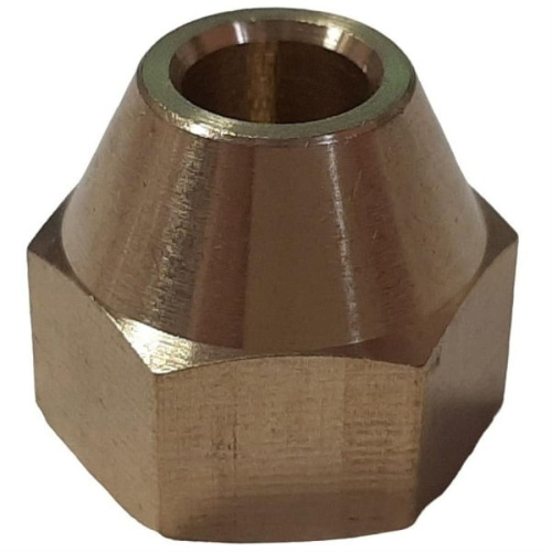 картинка Гайка под развальцовку 1/4 для соединения медной трубы с элементом холодильной системы от магазина Интерком-НН