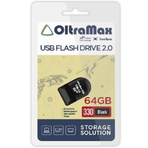 изображение Память USB 64Gb OltraMax 330 черный (OM-64GB-330-Black) магазин Компании Интерком-НН картинка Память USB 64Gb OltraMax 330 черный (OM-64GB-330-Black) от магазина Интерком-НН