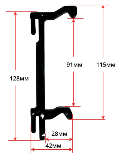 картинка Supra MO0230 Крючок (защелка) микроволновой печи Supra, Fusion, Orion, Hyundai   от магазина Интерком-НН
