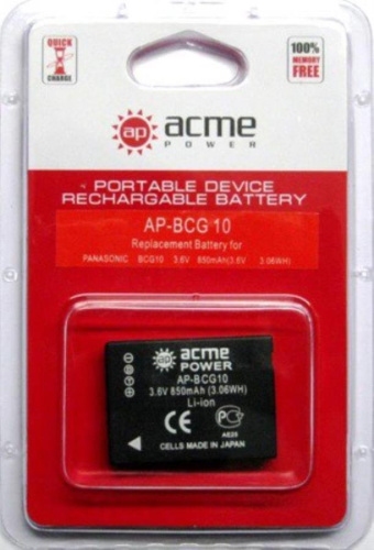 картинка AcmePower AP-DMW-BCG10E Аккумулятор Li-ion, 3.6 V, 850 mAh для фотокамер Panasonic  от магазина Интерком-НН фото 2