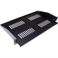 картинка Полка для 19" стойки (шкафа) глубина 550мм, цвет черный, крепление переднее 2U от магазина Интерком-НН