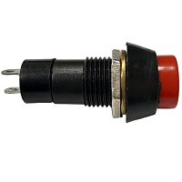 картинка Выключатель (кнопка) 314(4) (красный) D=12мм, 3A 250V с фиксацией для электроинструмента от магазина Интерком-НН