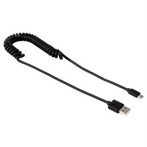 картинка Кабель USB для передачи данных и заряда mini USB 1.0м черный, витой (ELTRONIC) от магазина Интерком-НН
