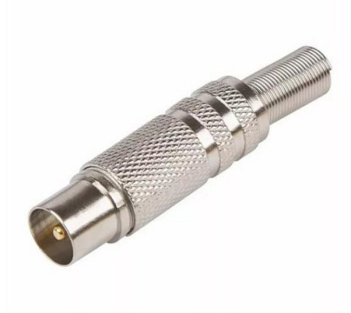 картинка Разъем (штекер) TV металлический, с пружиной  от магазина Интерком-НН