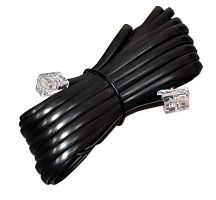 картинка Удлинитель телефонный (6р4с) 7 метра, черный, блистер Netko от магазина Интерком-НН