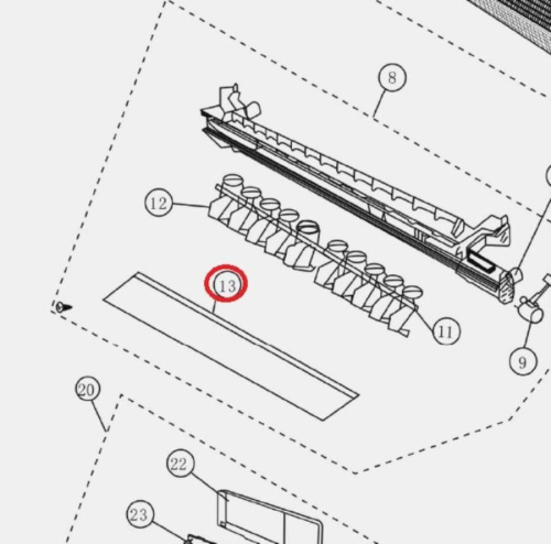 картинка Panasonic CWE24C1100 Шторка внутреннего блока кондиционера CS-PA12DKD от магазина Интерком-НН