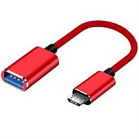картинка Кабель-переходник OTG DN2601T2 USB 2.0 - Micro USB, красный от магазина Интерком-НН