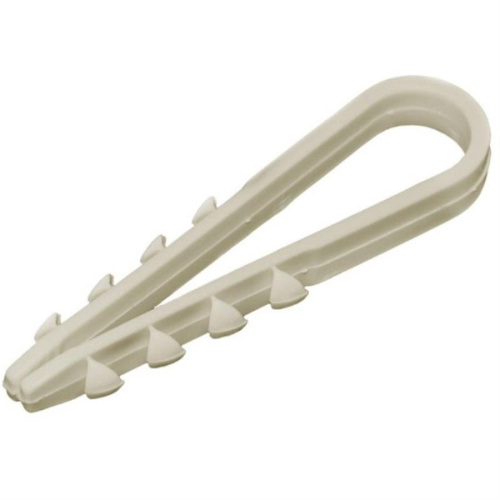 картинка Дюбель-хомут для крепления кабеля 5-10 мм белый (100 шт) от магазина Интерком-НН