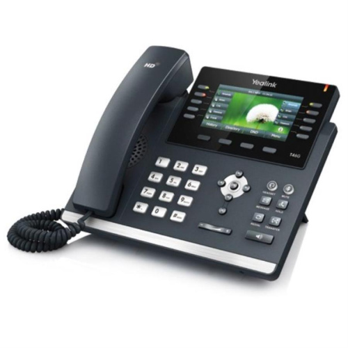 картинка Yealink SIP-T46G - IP-телефон, 6 SIP аккаунтов, HD Audio, 2 порта Gigabit Ethernet от магазина Интерком-НН