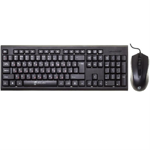 картинка OKLICK 620M комплект проводной клавиатура компьютерная и мышь USB (черный) от магазина Интерком-НН