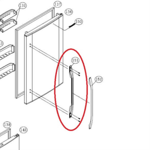 картинка Panasonic CNRBE-10931T Ручка для холодильника NR-B591BR, NR-B651BR, NR-C701BR, NR-D701BR от магазина Интерком-НН фото 2