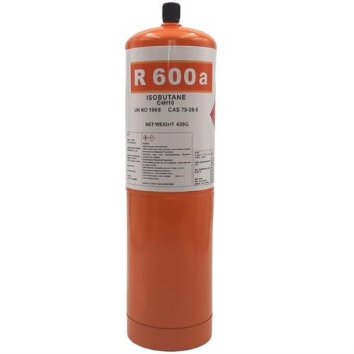 картинка Газ R600A баллон 420 грамм (фреон, хладон, хладагент) с клапаном  от магазина Интерком-НН