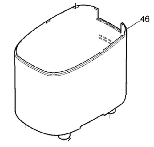 картинка Panasonic ADB01E166-W0 корпус хлебопечи для SD-2500, SD-2501 от магазина Интерком-НН