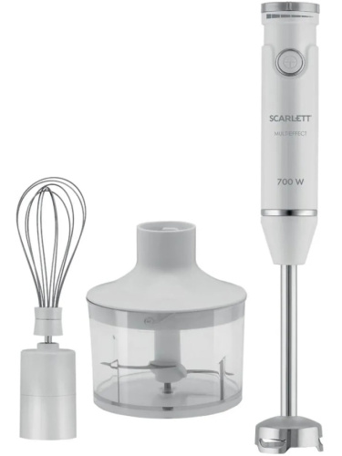 картинка Scarlett SC-HB42F91 погружной блендер 700Вт, режим турбо цвет белый от магазина Интерком-НН