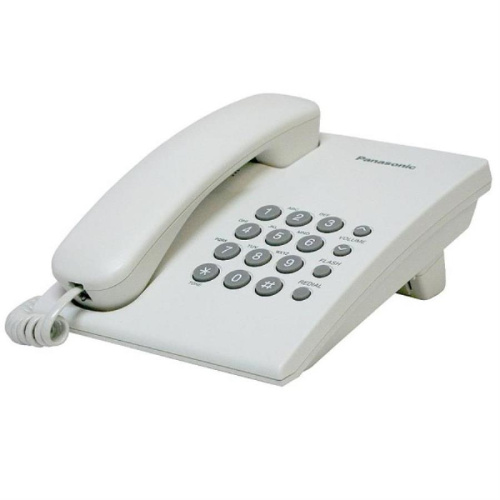 изображение Проводной телефон Panasonic KX-TS2350RUW, цвет белый магазин Компании Интерком-НН картинка Panasonic KX-TS2350RUW проводной телефон, цвет белый от магазина Интерком-НН