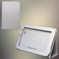 картинка Чехол-книжка Samsung P3100 (белый) 7" кожа (кож.крепление) 201/P3100 от магазина Интерком-НН