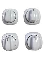 картинка Комплект ручек 01043105-4 4шт. для газовой плиты Gefest 6100 цвет белый от магазина Интерком-НН