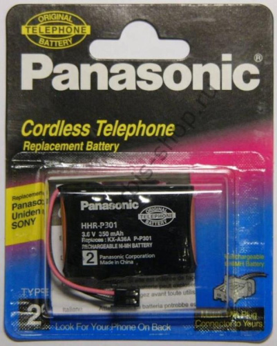 изображение Аккумулятор Panasonic HHR-P301 (KX-A36A, P-P301PE/1B, HHR-P301E/1B) 3,6V 350mAh магазин Компании Интерком-НН картинка Аккумулятор Panasonic HHR-P301 (KX-A36A, P-P301PE/1B, HHR-P301E/1B) 3,6V 350mAh от магазина Интерком-НН